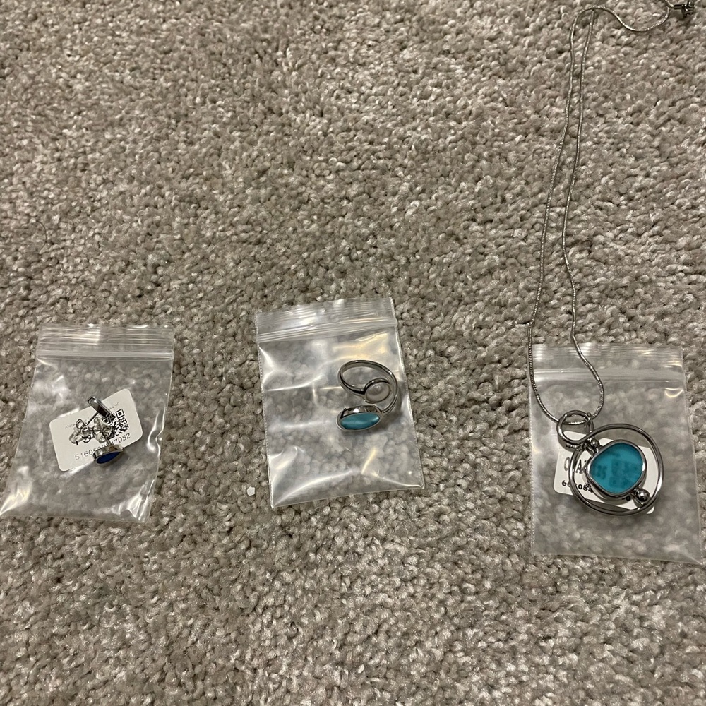 Turquoise Opal Stone Jewelry Set